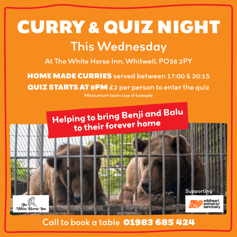 Curry & Quiz Night Every Wednesday at the White Horse Inn